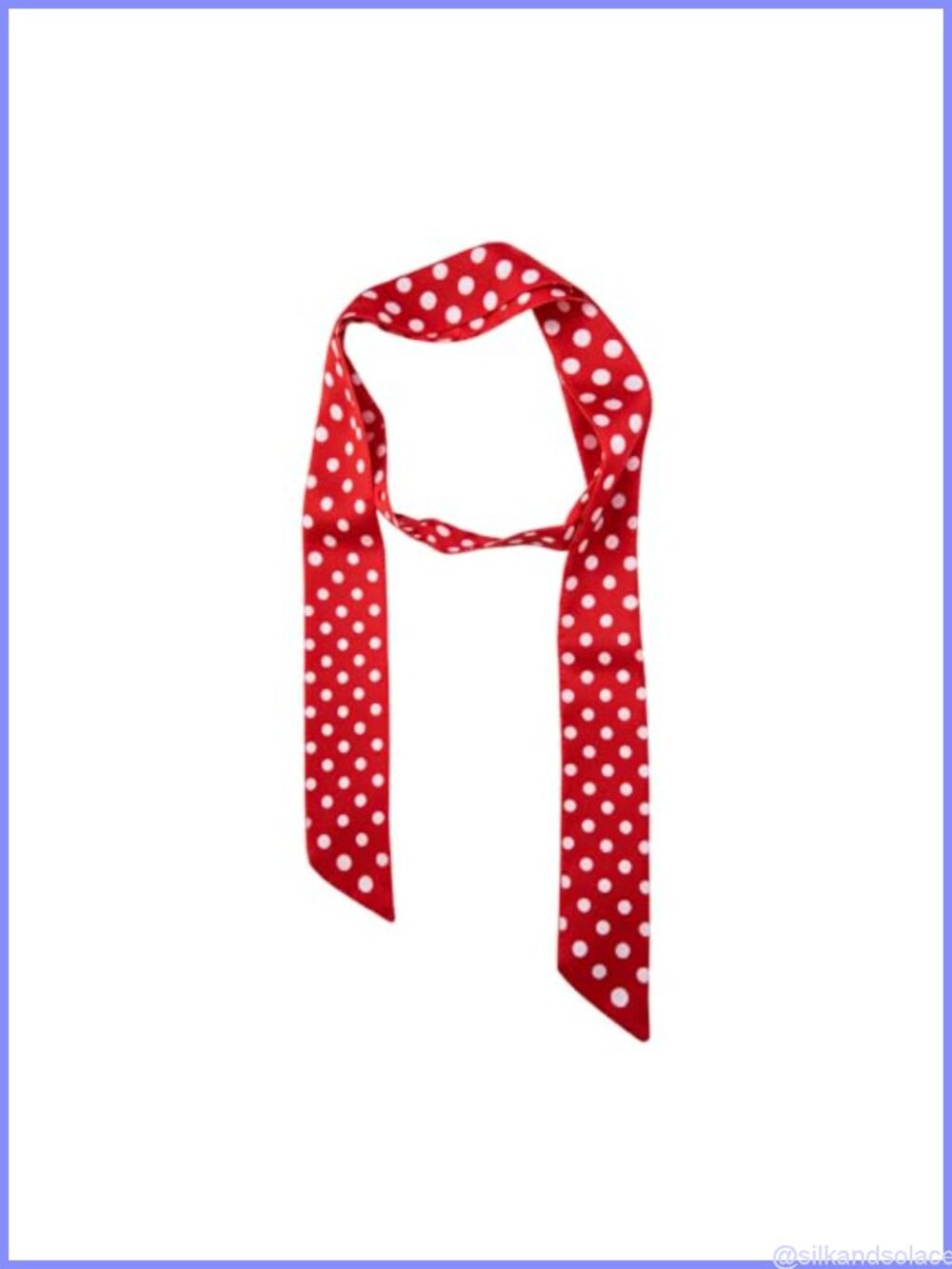 Long Polka Dot Satin Skinny Scarf Neck Head Hair Wrap 55in